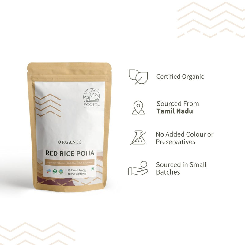 Buy Organic Red Rice Poha - Set of 2 | Shop Verified Sustainable Products on Brown Living