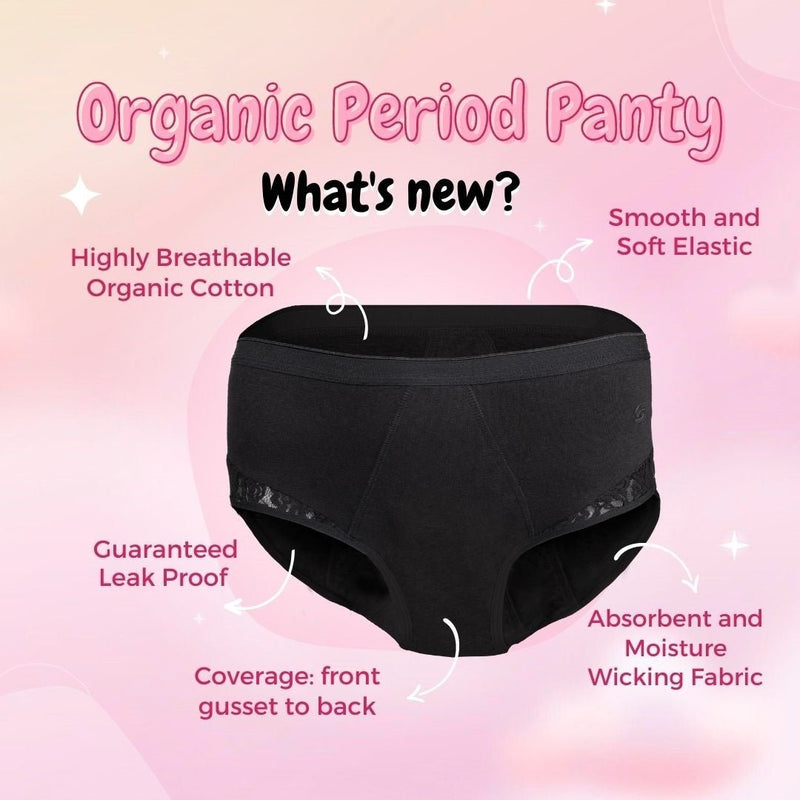 Buy Organic Reusable Leakproof Period Panty (Brief) (1pc) | Shop Verified Sustainable Womens Underwear on Brown Living™