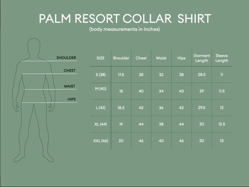 Buy Palm Resort Collar Shirt - Blue Melange | Shop Verified Sustainable Mens Shirt on Brown Living™