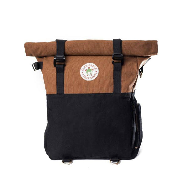 Buy Pangolin Backpack -Canvas Rolltop Travel Backpack - Walnut Brown | Shop Verified Sustainable Backpacks on Brown Living™