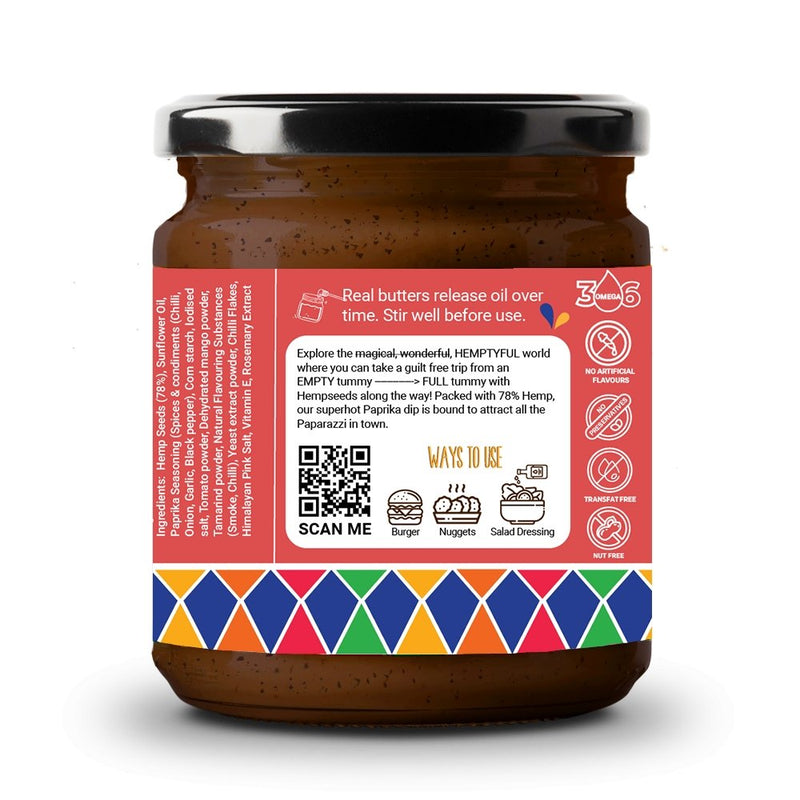 Buy Paprika Hemp Dip - 180gm | Shop Verified Sustainable Sauces & Dips on Brown Living™