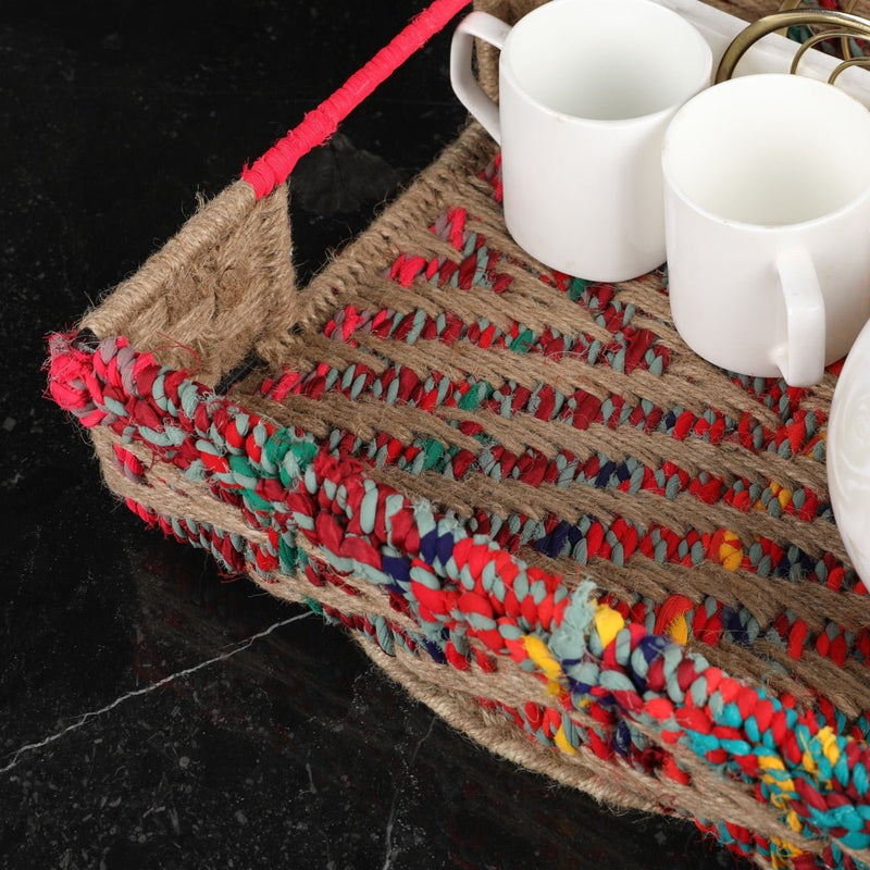 Buy Pasanda Upcycled Textile Tray | Shop Verified Sustainable Trays & Platters on Brown Living™