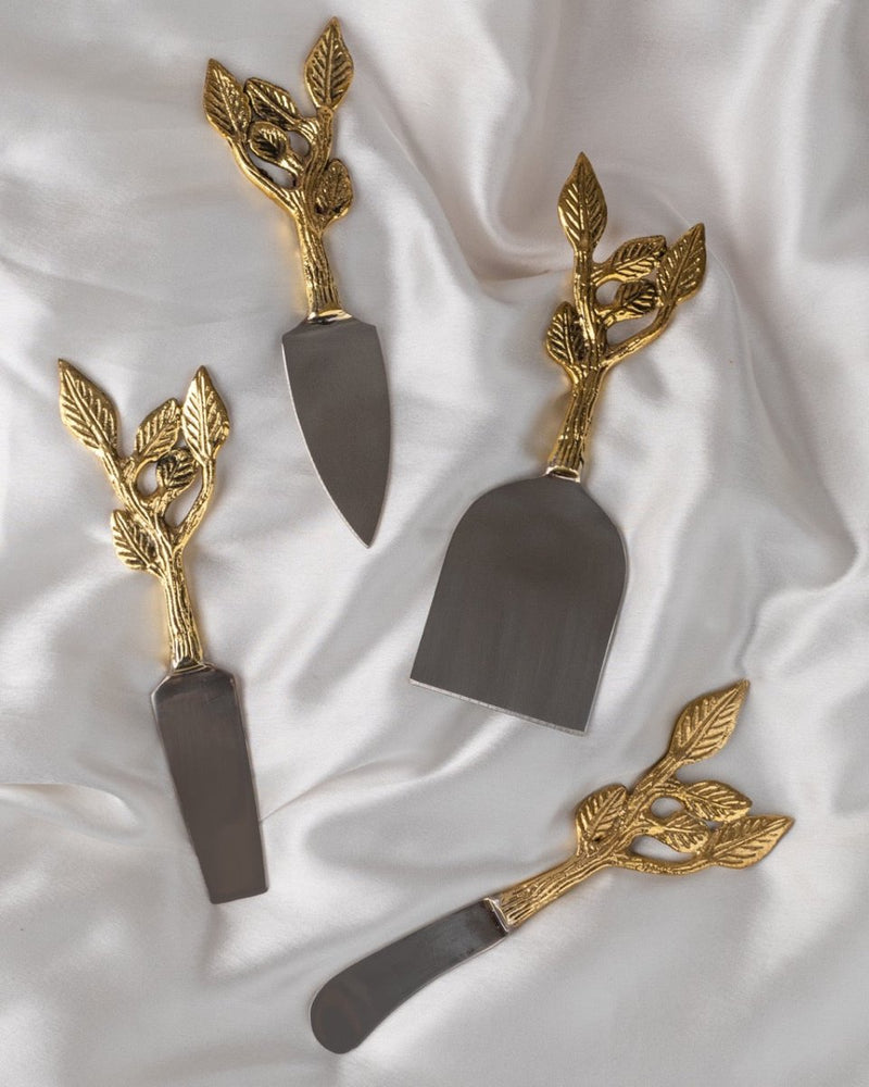 Buy Patram Brass Cheese Knife Set | Shop Verified Sustainable Gift Hampers on Brown Living™