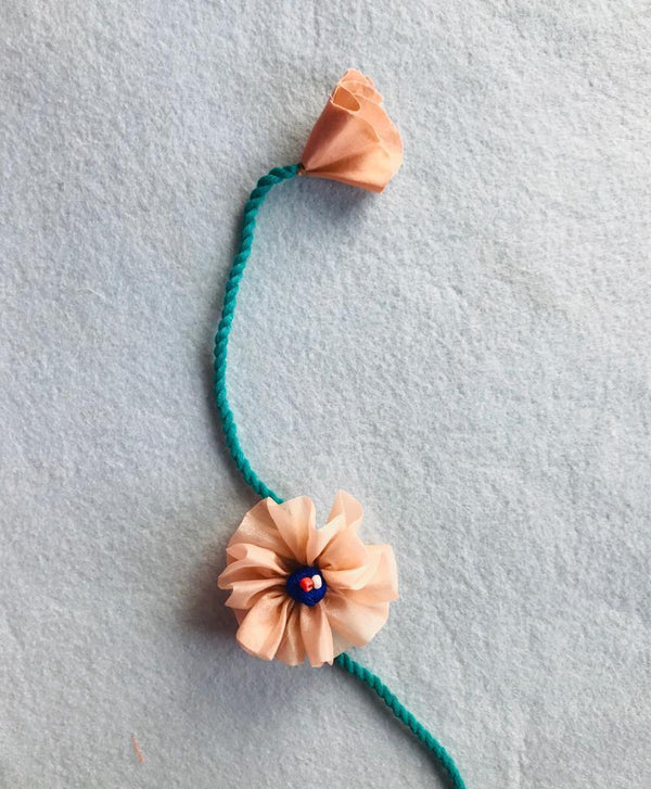 Buy Peach Daisy Rakhi | Shop Verified Sustainable Rakhi on Brown Living™