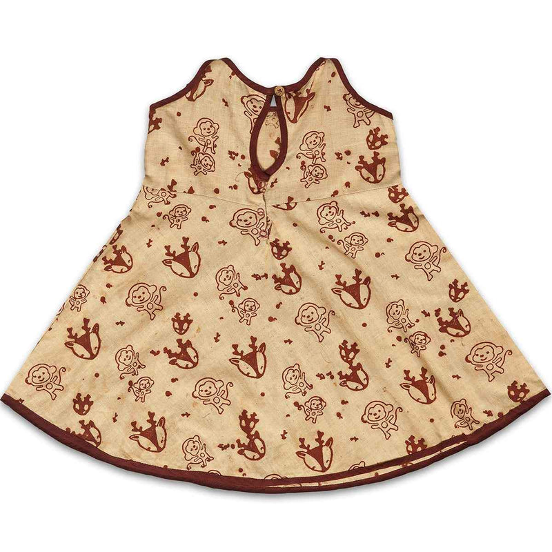 Buy Peaches Frock For Girls | Shop Verified Sustainable Kids Frocks & Dresses on Brown Living™