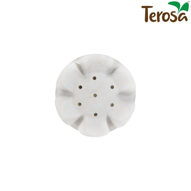 Buy Pearl White Lotus Agarbatti Stand - Large - Incense Stand | Shop Verified Sustainable Pooja Needs on Brown Living™