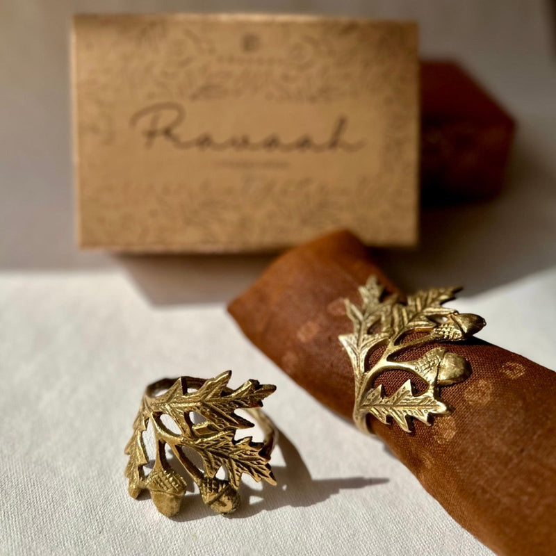 Buy Phool Napkin Rings | Brass Table Decor | Handcrafted | Shop Verified Sustainable Table Decor on Brown Living™