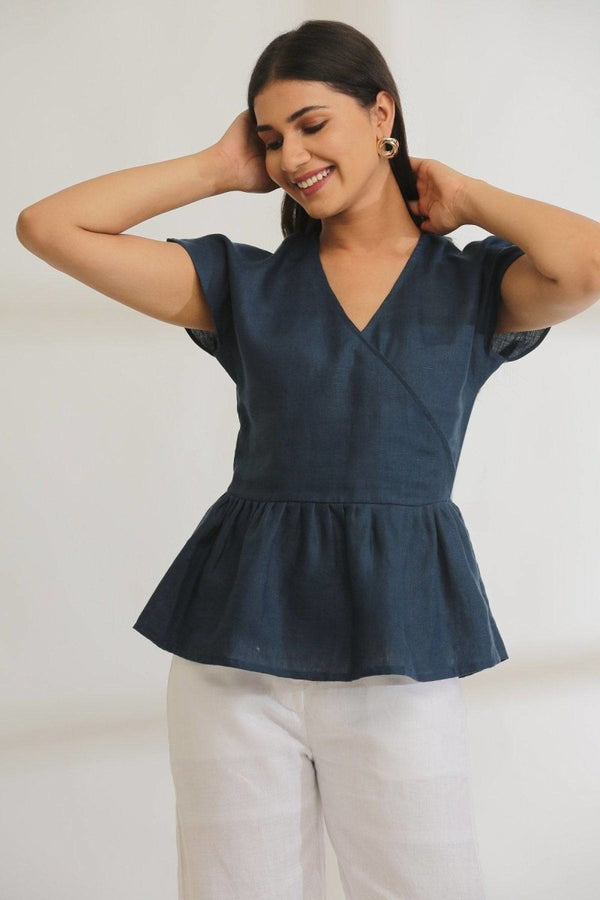 Buy Pick The Peplum Hemp Top | Shop Verified Sustainable Womens Top on Brown Living™