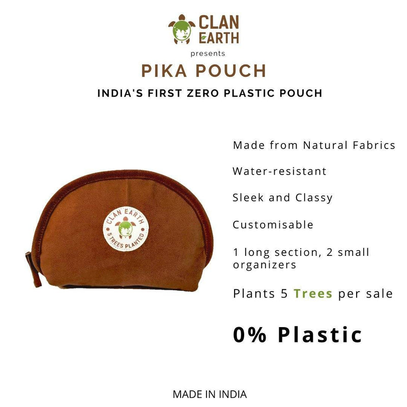 Buy Pika Pouch - Plastic-free & Cruelty -free Organizer - Charcoal Black | Shop Verified Sustainable Organisers on Brown Living™