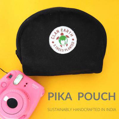 Buy Pika Pouch - Plastic-free & Cruelty -free Organizer - Charcoal Black | Shop Verified Sustainable Organisers on Brown Living™