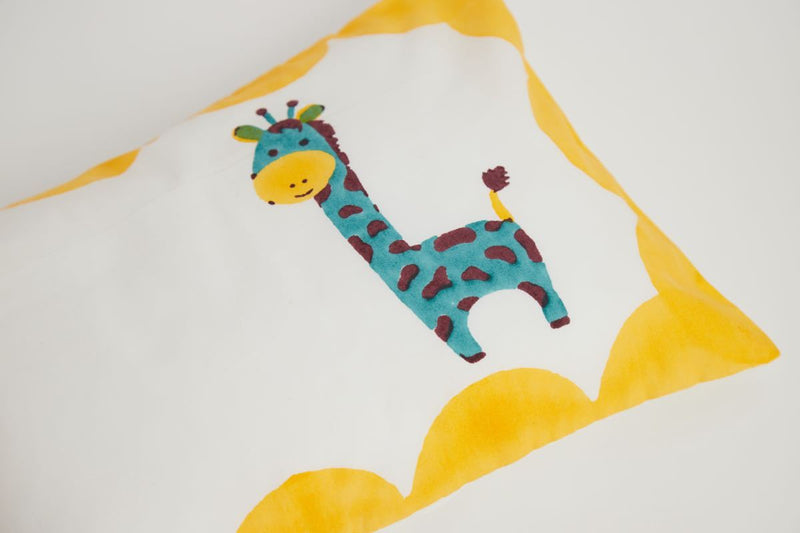 Buy Pillow & Bolster Set - Gira The Giraffe - Yellow | Shop Verified Sustainable Bed Linens on Brown Living™