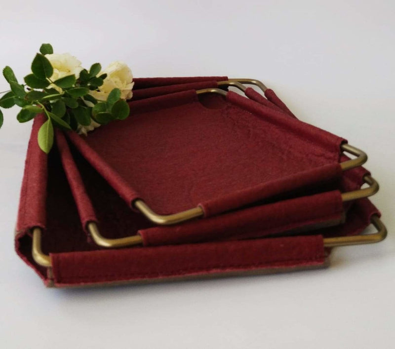 Buy Pinatex Valet Trays - Set of 3 | Shop Verified Sustainable Trays & Platters on Brown Living™