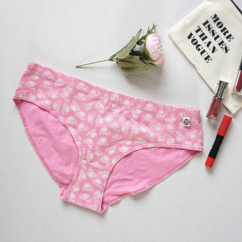 Buy Pink Roses Printed Bikini: Pack of 2 | Shop Verified Sustainable Womens Underwear on Brown Living™