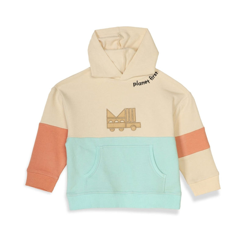 Buy Planet First Colour Blocked Unisex Hoodie | Shop Verified Sustainable Kids Sweat Shirts on Brown Living™