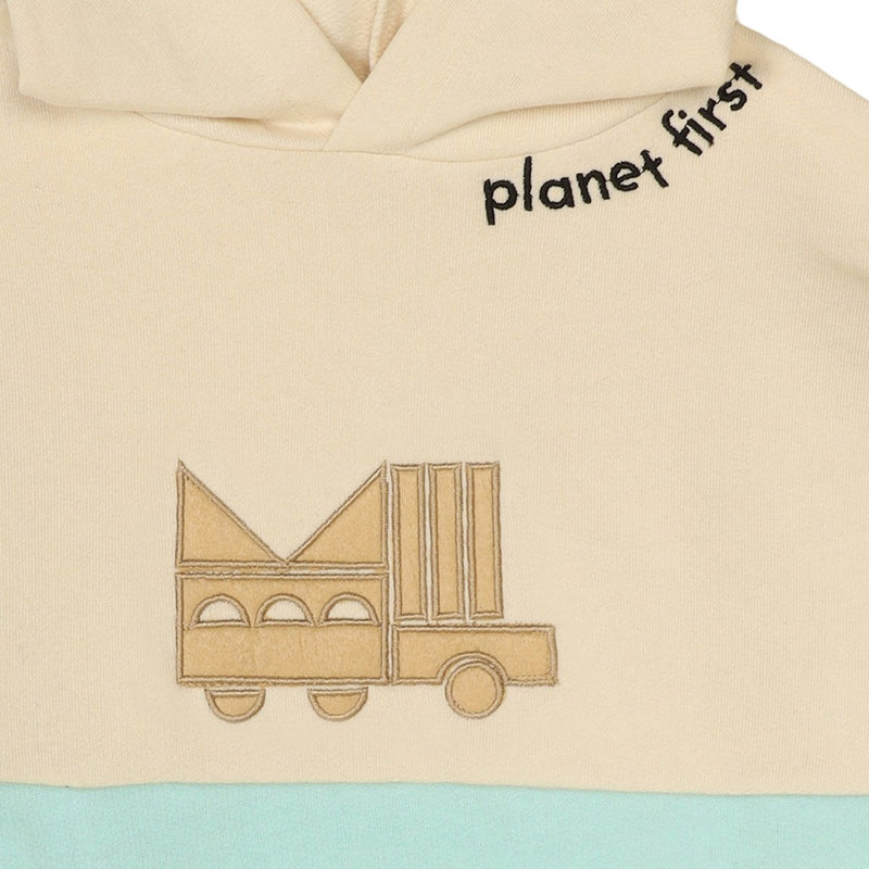 Buy Planet First Colour Blocked Unisex Hoodie | Shop Verified Sustainable Kids Sweat Shirts on Brown Living™