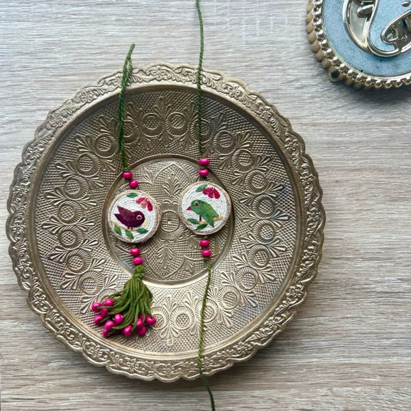 Buy Plantable Lovebirds Rakhi and Lumba - Set of 2 | Shop Verified Sustainable Rakhi on Brown Living™