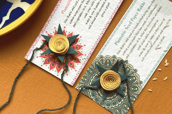 Buy Plantable Seed Rakhi - Eco-friendly , handmade - Pack of 2 | Shop Verified Sustainable Rakhi on Brown Living™