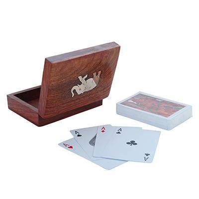 Buy Playing Card Rosewood Deck Case Holder Box with Free Cards | Shop Verified Sustainable Learning & Educational Toys on Brown Living™