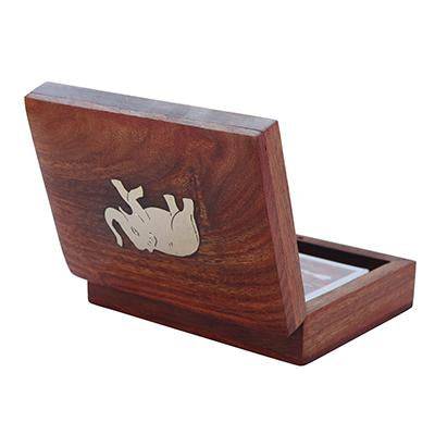 Buy Playing Card Rosewood Deck Case Holder Box with Free Cards | Shop Verified Sustainable Learning & Educational Toys on Brown Living™