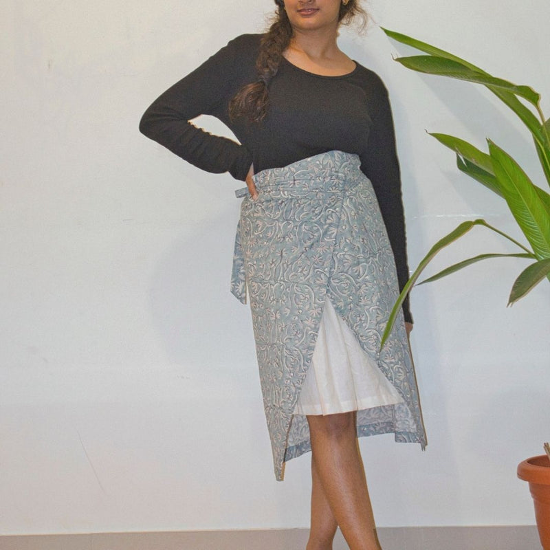 Buy Pudina Chutney Skirt Set | Kala Cotton | Sustainable Fashion | Shop Verified Sustainable Womens Skirt on Brown Living™