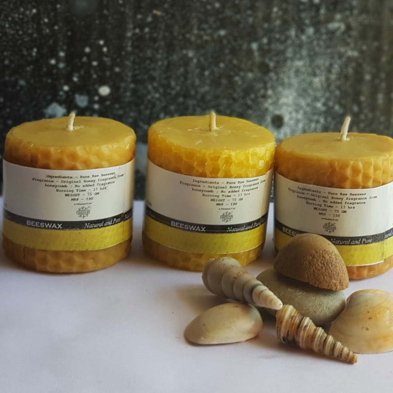 Buy Pure Beeswax Candle | Wish Inspirational series pack of 3 | Shop Verified Sustainable Candles & Fragrances on Brown Living™