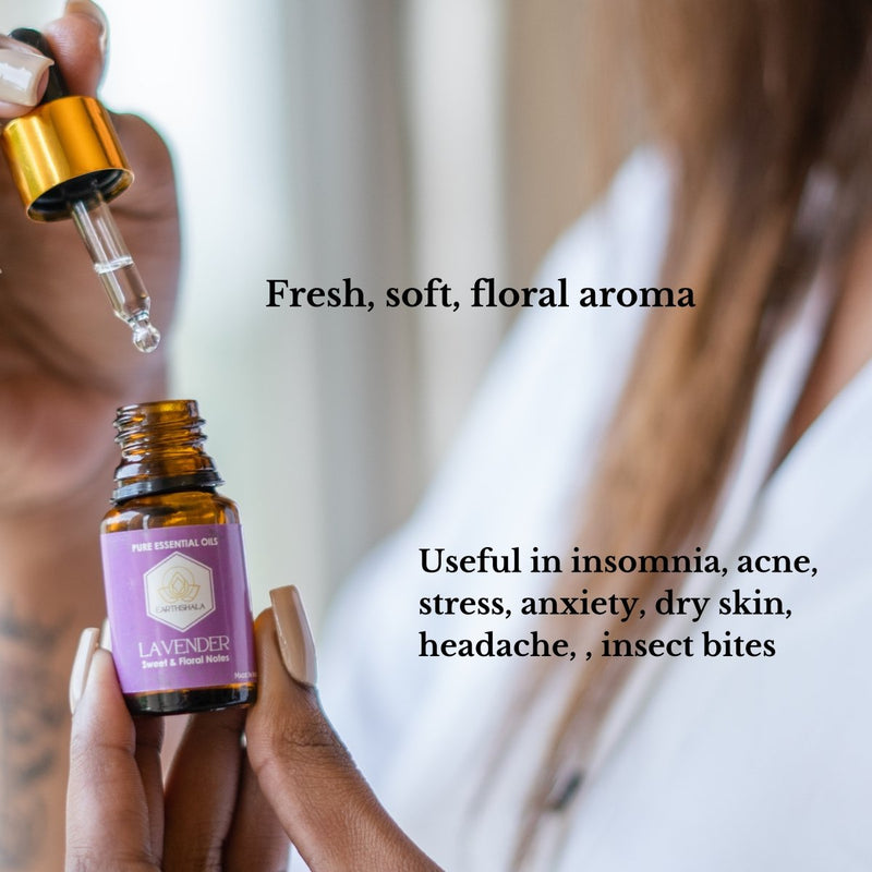 Buy Pure Lavender Oil 10ml: Relaxation, Skin Renewal & Mood Boost | Shop Verified Sustainable Essential Oils on Brown Living™