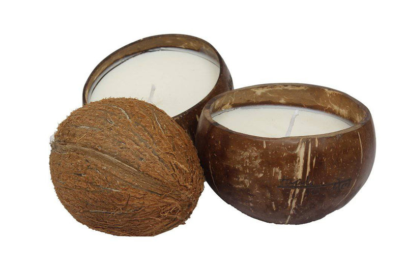 Buy Pure Soy Wax - Crystal Vanilla Aromatic Candle in Reusable Coconut Shell & Cotton Wick | Shop Verified Sustainable Candles & Fragrances on Brown Living™