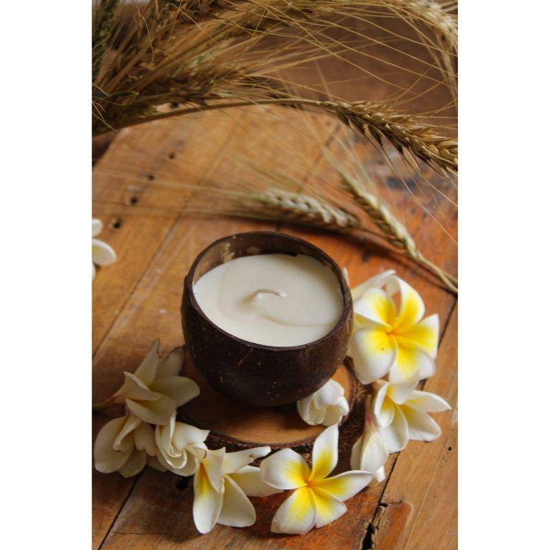 Buy Pure Soy Wax - Crystal Vanilla Aromatic Candle in Reusable Coconut Shell & Cotton Wick | Shop Verified Sustainable Candles & Fragrances on Brown Living™