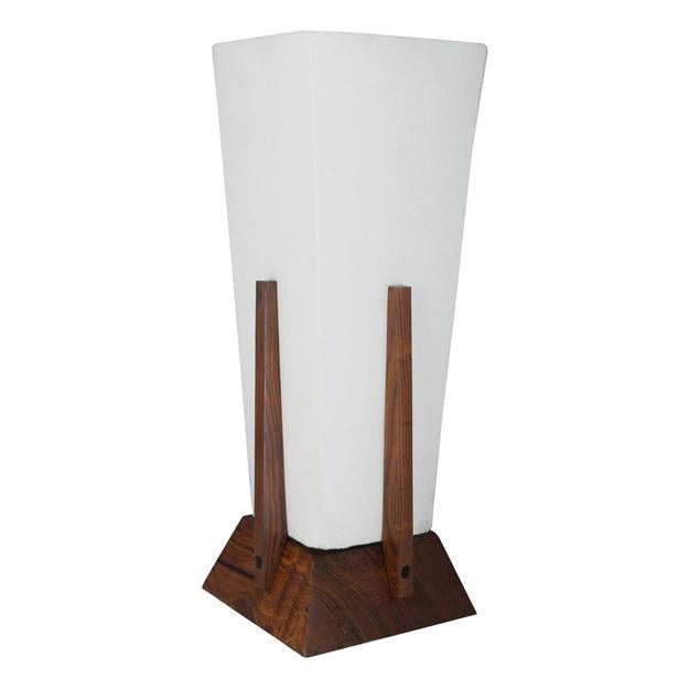 Buy Wooden Table Lamp for Bedroom | Home Decorative (Brown - 14'' Inch x 14" inch) | Shop Verified Sustainable Lamps & Lighting on Brown Living™