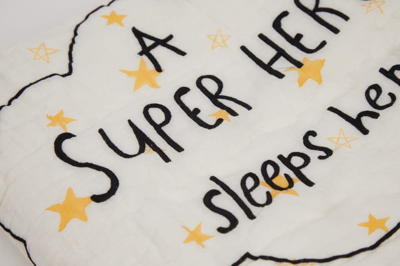 Buy Quilt - Ace The Superbaby Flies Over Town | Shop Verified Sustainable Bed Linens on Brown Living™