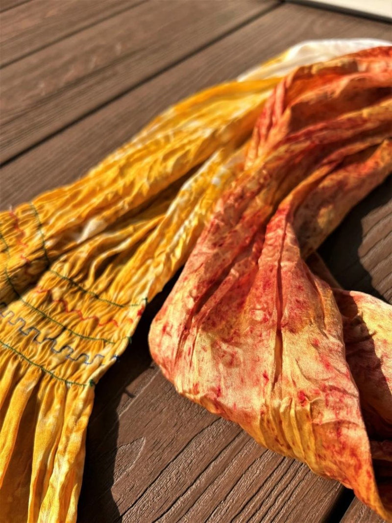 Buy Rainbow Eco-printed Scarf | Shop Verified Sustainable Womens Scarf on Brown Living™