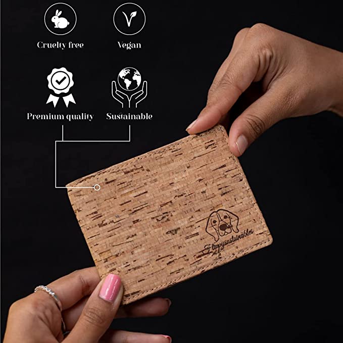 Buy Ravine Wallet | Ravine - Vegan Cork Leather (Natural Cork), Sleek Wallet | Slim Wallet with Money Clip | 6 Card Pockets | Wallet for Women and Women | Shop Verified Sustainable Wallet on Brown Living™