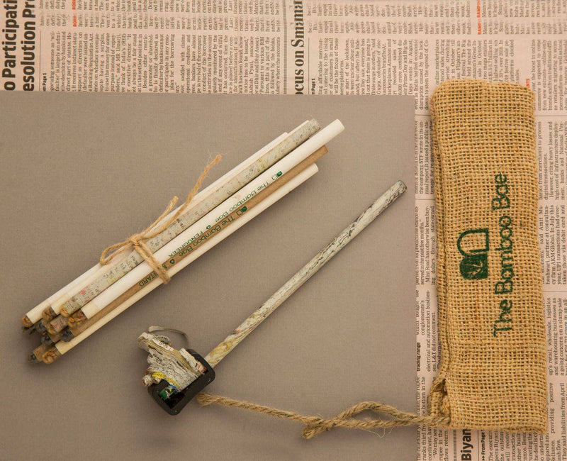 Buy Recycled Paper Pencils with Seeds | Set of 12 Mixed Plantable Pencils | Jute Pouch Kit | Shop Verified Sustainable Pencils on Brown Living™