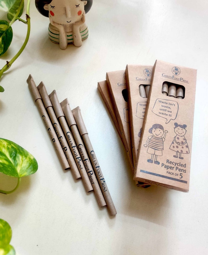 Buy Recycled Paper Pens - Pack of 10 | Shop Verified Sustainable Pens on Brown Living™