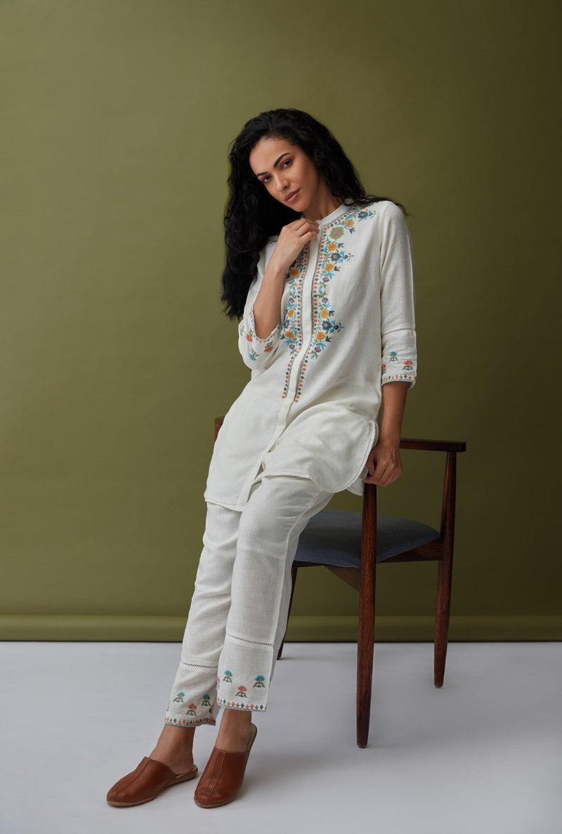 Regal Linen Co-ord Set White | Verified Sustainable Womens Co-Ord Sets on Brown Living™