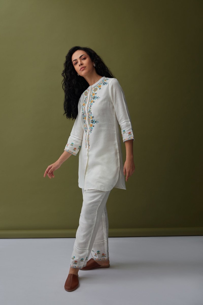 Regal Linen Co-ord Set White | Verified Sustainable Womens Co-Ord Sets on Brown Living™