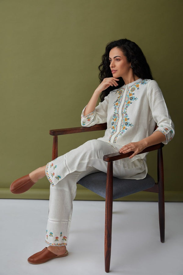 Regal Linen Co-ord Set White | Verified Sustainable Womens Co-Ord Sets on Brown Living™