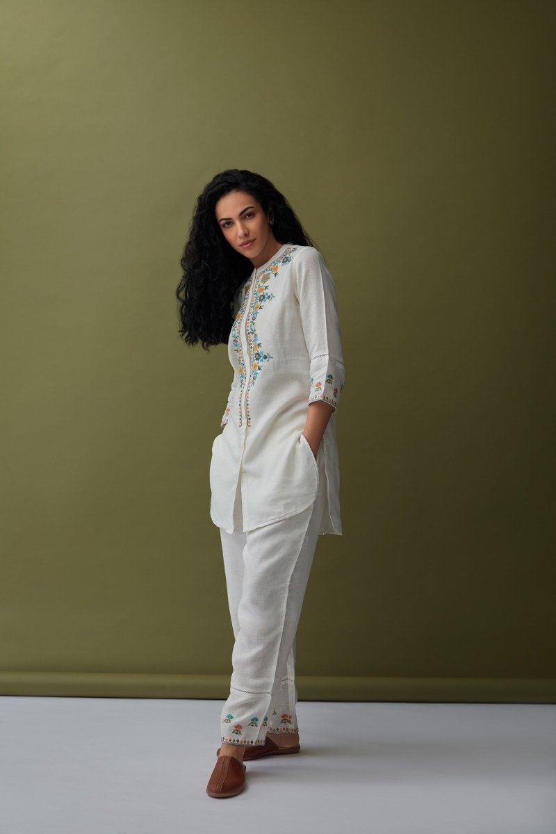 Regal Linen Co-ord Set White | Verified Sustainable Womens Co-Ord Sets on Brown Living™