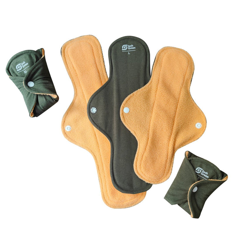 Buy Reusable Cloth Pads- Heavy Flow- 3pc | Shop Verified Sustainable Sanitary Pad on Brown Living™