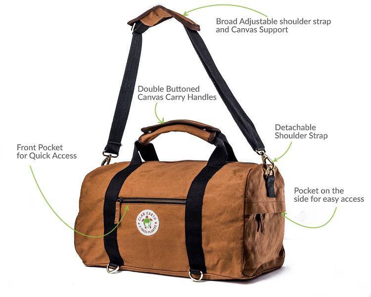 Buy Rhino Duffel - Walnut Brown | Shop Verified Sustainable Travel Duffel on Brown Living™