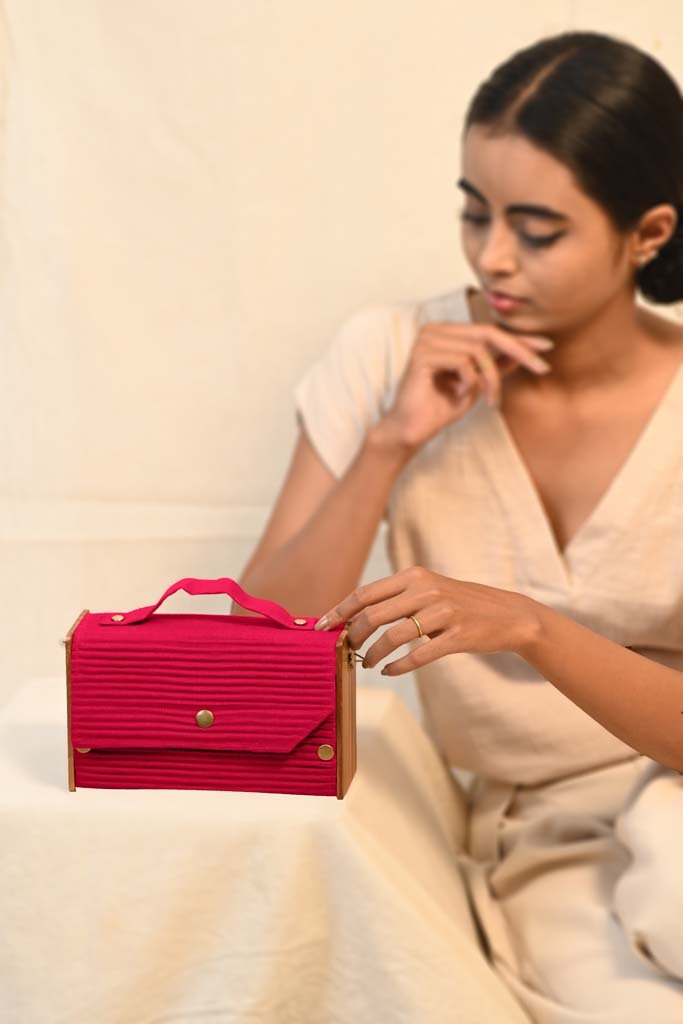 Buy Rich Rose Box Clutch | Shop Verified Sustainable Womens Bag on Brown Living™