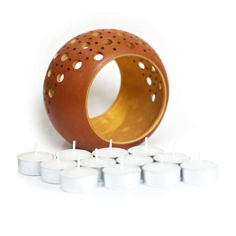 Buy Ring Small Tea Light Holder with Free Soywax Tealights | Shop Verified Sustainable Candles & Fragrances on Brown Living™