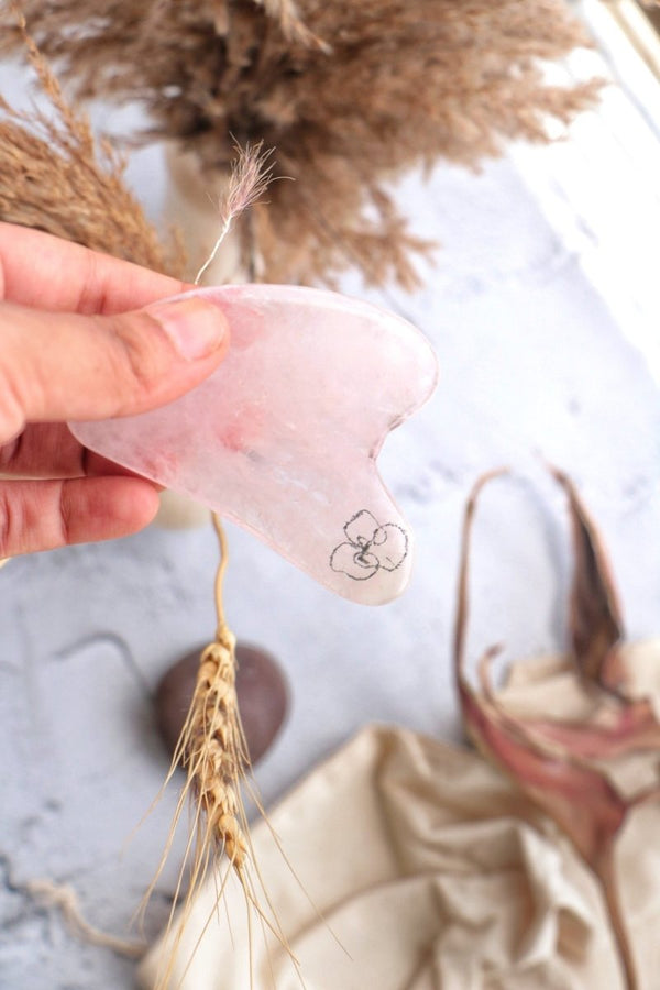 Buy Rose Quartz Gua Sha | Shop Verified Sustainable Massager on Brown Living™