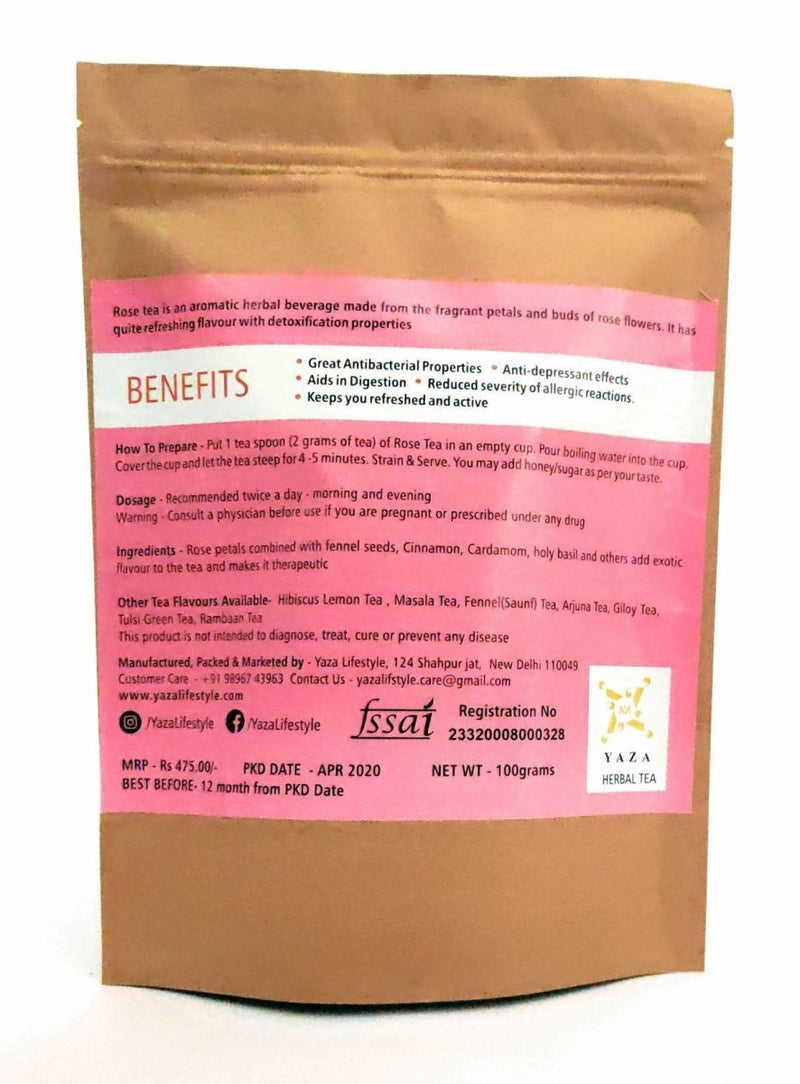 Buy Rose Tea - The Spirit Uplifter with Great Aroma - 100g - 60 Servings | Shop Verified Sustainable Tea on Brown Living™