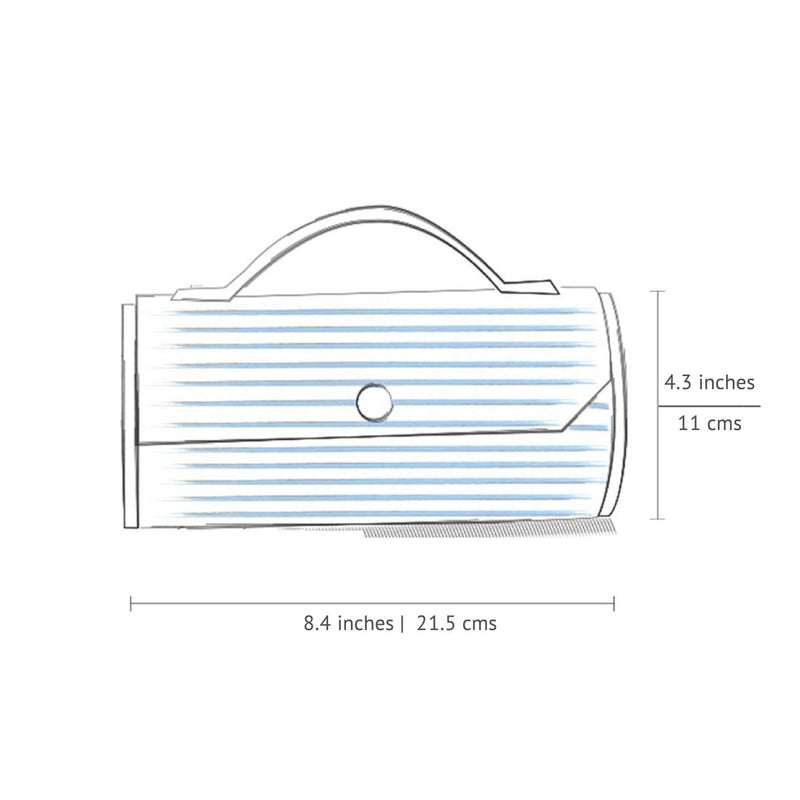 Buy Round Sling Bag/Clutch With Changeable Sleeve (Geometric Green & Double Grey Lines) | Shop Verified Sustainable Womens Handbag on Brown Living™