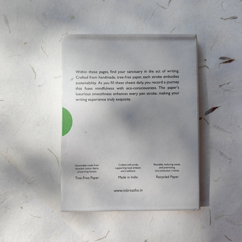 Ruled Handmade Paper Notebook- Green | Verified Sustainable Notebooks & Notepads on Brown Living™