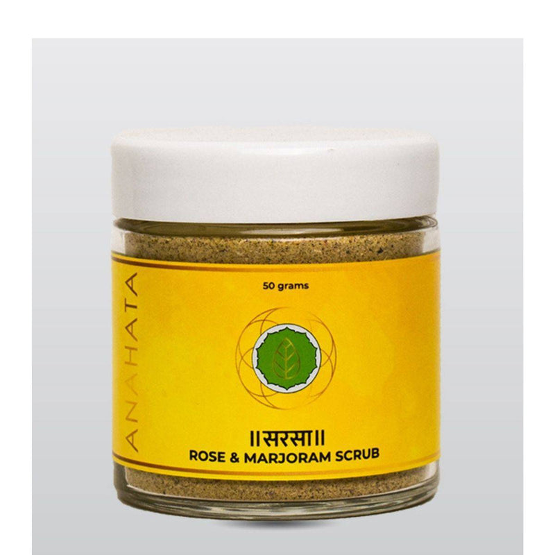 Buy SARASA Rose & Marjoram Scrub - 50 gms | Shop Verified Sustainable Face Scrub on Brown Living™