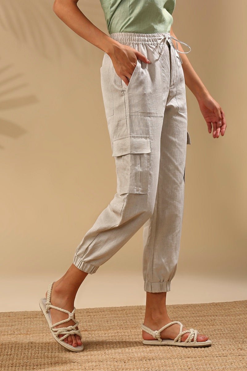 Buy Savannah Cargos - Oatmeal | Shop Verified Sustainable Womens Pants on Brown Living™