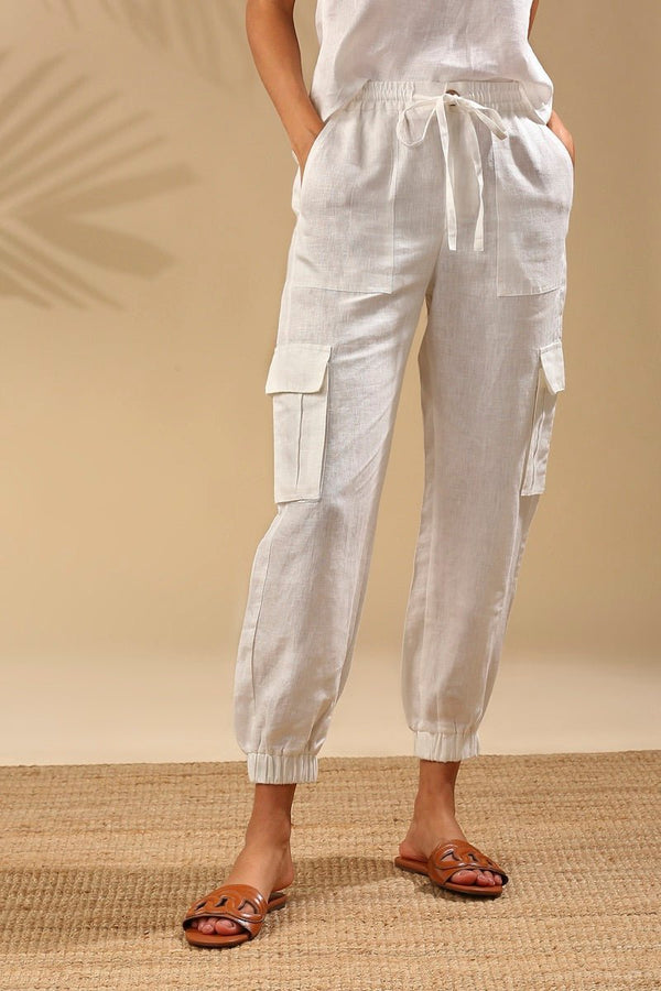 Buy Savannah Cargos - White | Shop Verified Sustainable Womens Pants on Brown Living™