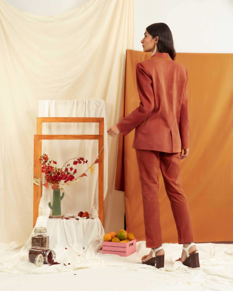 Buy Scarlet Pant Suit | Shop Verified Sustainable Womens Co-Ord Sets on Brown Living™